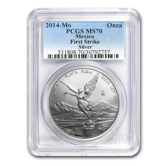 2014 Mexico 1 oz Silver Libertad MS-70 PCGS (FirstStrike®) 2014 Mexico 1 oz Silver Libertad MS-70 PCGS (FirstStrike®)